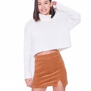 Forever 21 Tan Corduroy Mini Skirt